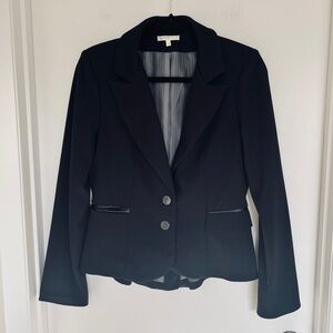 Matty M Black Knit Blazer with Button Details, Size M